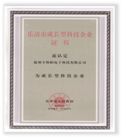 樂清市成長(zhǎng)科技型企業(yè)